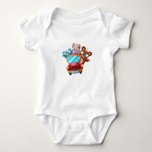 Animals in a car No 1 Baby Bodysuit