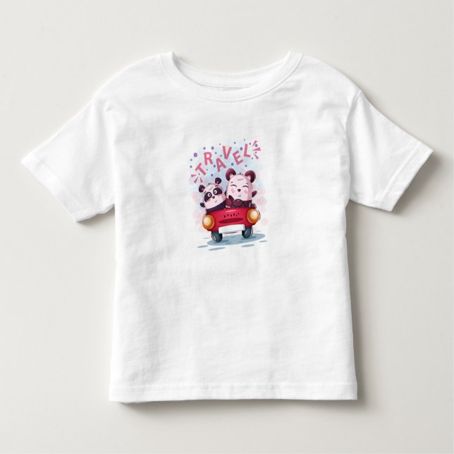 Animals in a car No 6 Toddler T-Shirt (Front)