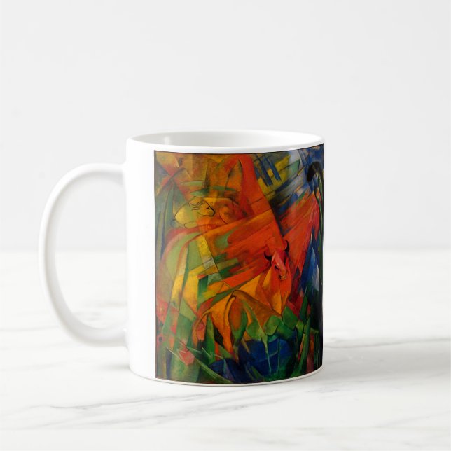 Animals in a Landscape by Franz Marc Coffee Mug (Left)