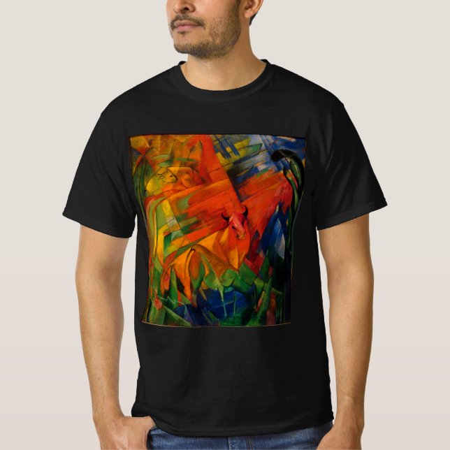 Animals in a Landscape by Franz Marc T-Shirt (Front)