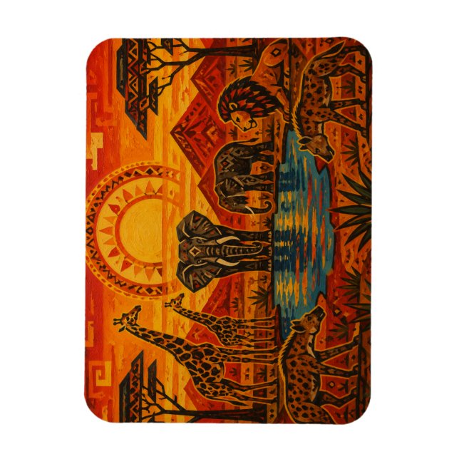 Animals in Africa Magnet (Vertical)