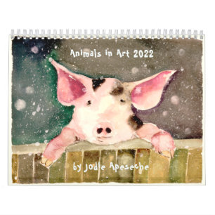 Animals in Art Wall Calendar by Jodie Apeseche