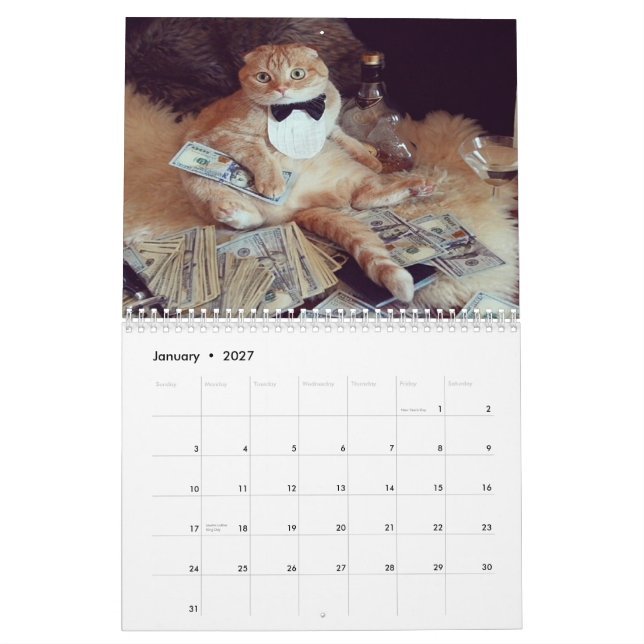 Animals in Bow Ties 2015 Calendar (Jan 2027)