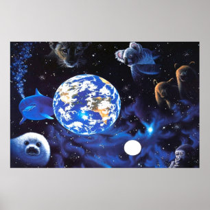 Animals in space poster