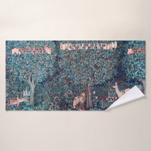 Animals in The Forest, William Morris Bath Towel