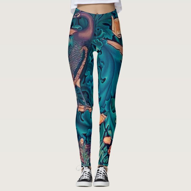 Animals in The Forest, William Morris Leggings (Front)