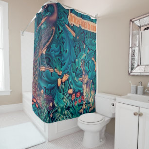 Animals in The Forest, William Morris Shower Curtain