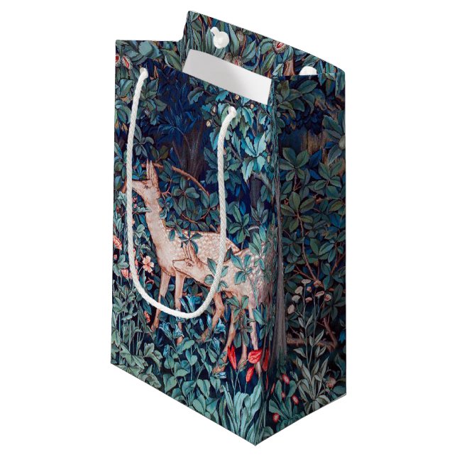 Animals in The Forest, William Morris Small Gift Bag (Front Angled)