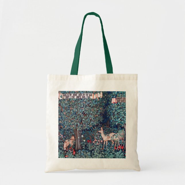 Animals in The Forest, William Morris Tote Bag (Front)