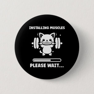 Animals Installing Muscles Fitness Bodybuilding Ca 6 Cm Round Badge