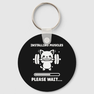 Animals Installing Muscles Fitness Bodybuilding Ca Key Ring
