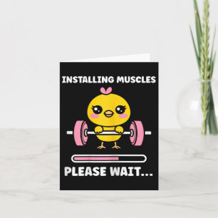Animals Installing Muscles Fitness Bodybuilding Ch Card