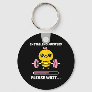 Animals Installing Muscles Fitness Bodybuilding Ch Key Ring