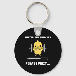 Animals Installing Muscles Fitness Bodybuilding Ch Key Ring