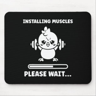 Animals Installing Muscles Fitness Bodybuilding Ch Mouse Pad