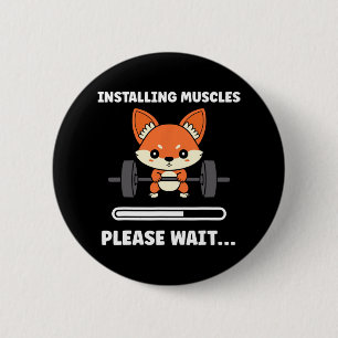 Animals Installing Muscles Fitness Bodybuilding Fo 6 Cm Round Badge