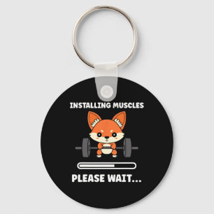 Animals Installing Muscles Fitness Bodybuilding Fo Key Ring