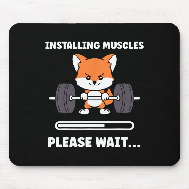 Animals Installing Muscles Fitness Bodybuilding Fo Mouse Pad (Front)