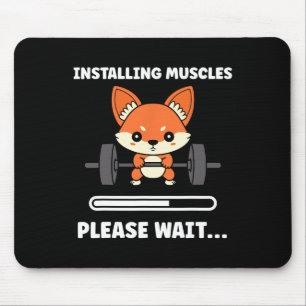 Animals Installing Muscles Fitness Bodybuilding Fo Mouse Pad