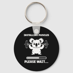 Animals Installing Muscles Fitness Bodybuilding Ko Key Ring