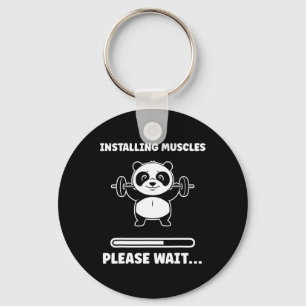 Animals Installing Muscles Fitness Bodybuilding Pa Key Ring