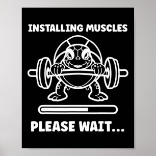 Animals Installing Muscles Fitness Bodybuilding Tu Poster