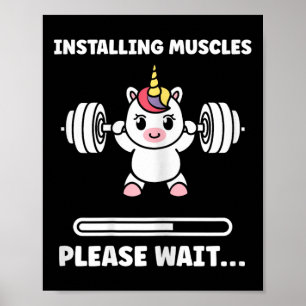 Animals Installing Muscles Fitness Bodybuilding Un Poster
