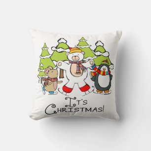 Animals It's Christmas Cushion