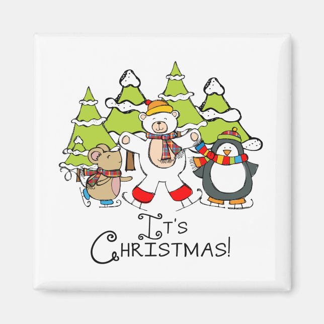 Animals It's Christmas Magnet (Front)