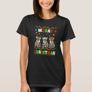 Animals Lights Merry Christmas Santa Koala T-Shirt