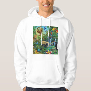 Animals living together throw pillow hoodie