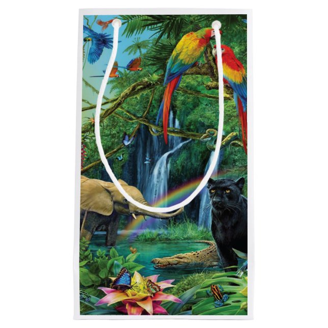 Animals living together throw pillow small gift bag (Front)