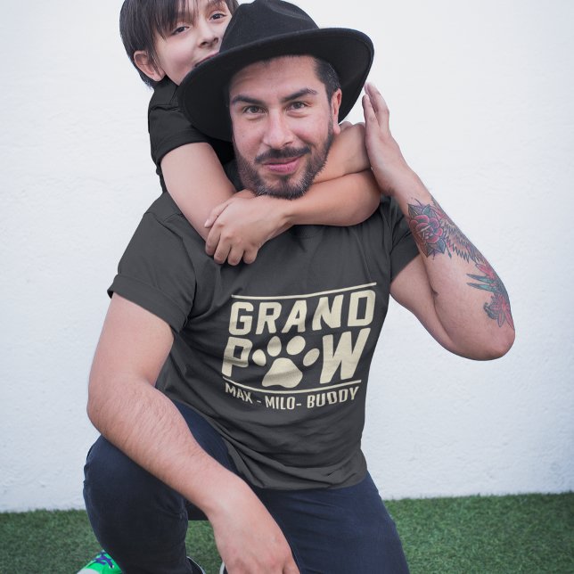 Animals lover Grand Paw Grandpa Fathers Day Gift T-Shirt (Creator Uploaded)