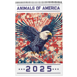 Animals of America 2025 Calendar