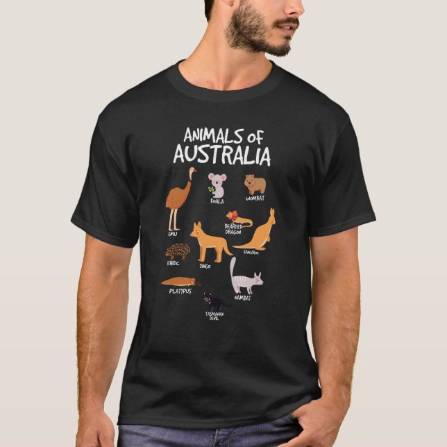 Animals Of Australia Aussie Australian Koala Kanga T-Shirt (Front)