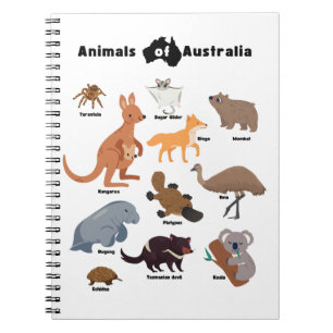Animals of Australia Aussie Wildlife Notebook