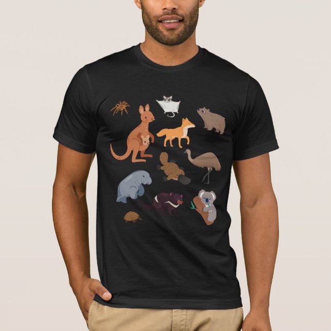 Animals of Australia Aussie Wildlife T-Shirt (Front)