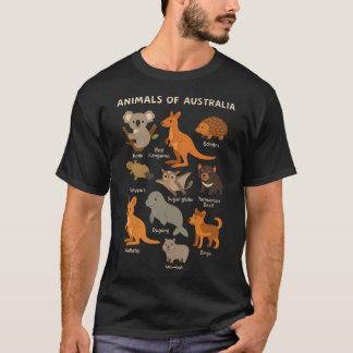 Animals Of Australia Educational Aussie T-Shirt