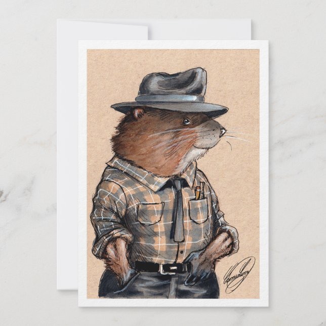 Animals of Big Rock: E. Muskrat (Front)