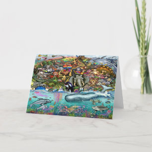 Animals of Land and Sea Card