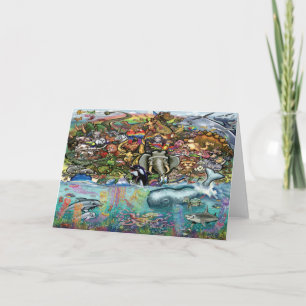 Animals of Land and Sea Card
