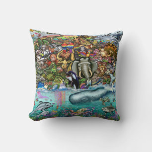 Animals of Land and Sea Cushion