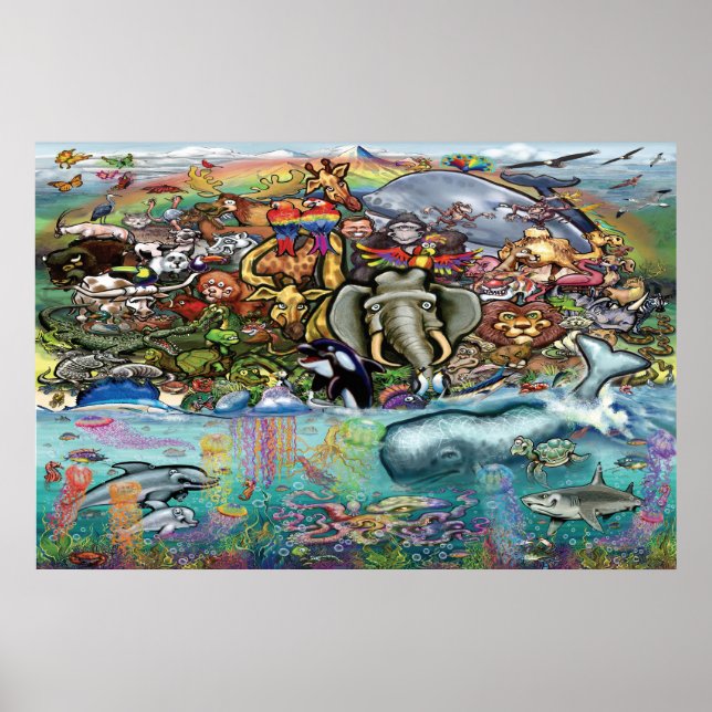 Animals of Land and Sea Poster (Front)
