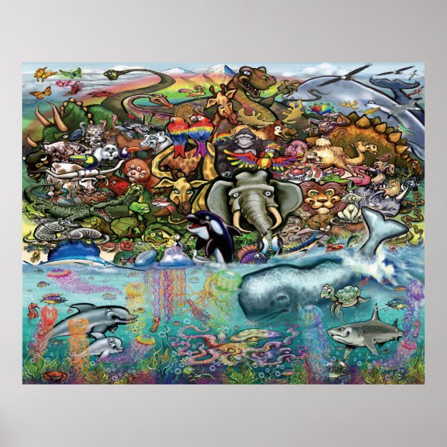Animals of Land and Sea Poster (Front)