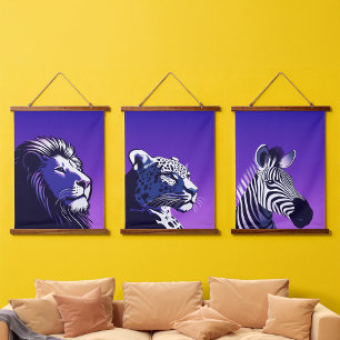 Animals of the 80's hanging tapestry