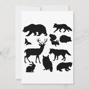 Animals Of The Forest, Wildlife Holiday Card
