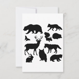 Animals Of The Forest, Wildlife Thank You Card