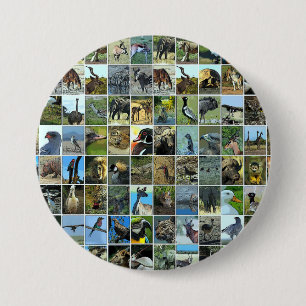 Animals of the world 7.5 cm round badge