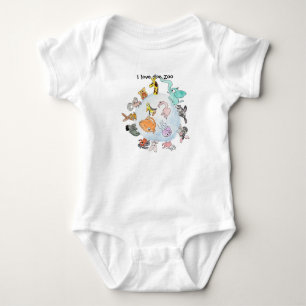 Animals of the World Baby Bodysuit