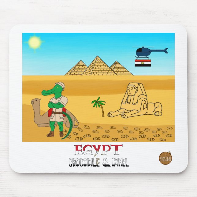 Animals of the World, Egypt: Crocodile & Camel Mouse Pad (Front)